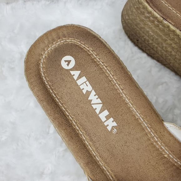 Airwalk Bow Wedge Sandals White Size 10 - Picture 3 of 11